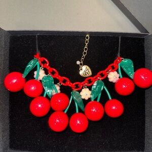 Betsey Johnson cherry necklace